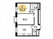 2-комнатная квартира, 54.5 м², 8/29 эт. Москва