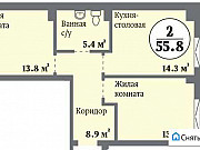3-комнатная квартира, 56 м², 6/15 эт. Челябинск