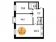2-комнатная квартира, 63.7 м², 14/29 эт. Москва