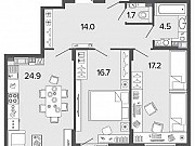 2-комнатная квартира, 81.4 м², 8/8 эт. Санкт-Петербург