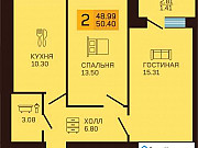 2-комнатная квартира, 50 м², 2/3 эт. Ростов-на-Дону