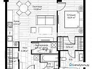 1-комнатная квартира, 61.7 м², 7/16 эт. Москва