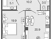 1-комнатная квартира, 59.1 м², 3/5 эт. Санкт-Петербург