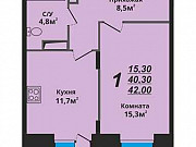 1-комнатная квартира, 42 м², 5/18 эт. Владимир