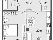 1-комнатная квартира, 59.3 м², 2/5 эт. Санкт-Петербург