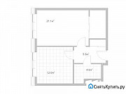 1-комнатная квартира, 42.9 м², 6/41 эт. Москва