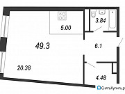 Студия, 49.3 м², 5/11 эт. Санкт-Петербург