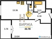 1-комнатная квартира, 43.7 м², 1/8 эт. Санкт-Петербург