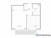 1-комнатная квартира, 41.7 м², 2/41 эт. Москва