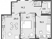 2-комнатная квартира, 80.1 м², 6/8 эт. Санкт-Петербург