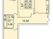 3-комнатная квартира, 83.2 м², 14/17 эт. Санкт-Петербург