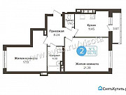 2-комнатная квартира, 66.8 м², 14/16 эт. Новосибирск