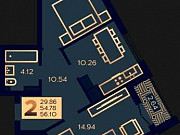 2-комнатная квартира, 56.1 м², 9/10 эт. Калининград