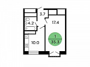 1-комнатная квартира, 35.3 м², 16/29 эт. Москва