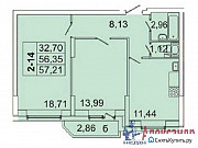 2-комнатная квартира, 58 м², 6/17 эт. Санкт-Петербург