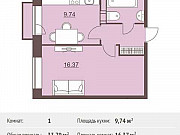 1-комнатная квартира, 33.8 м², 5/6 эт. Балашиха