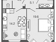 1-комнатная квартира, 52.4 м², 5/8 эт. Санкт-Петербург