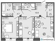 2-комнатная квартира, 75.8 м², 2/8 эт. Санкт-Петербург