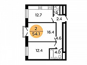 2-комнатная квартира, 55.1 м², 11/29 эт. Москва