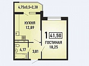 1-комнатная квартира, 41.7 м², 2/19 эт. Краснодар