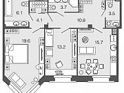 2-комнатная квартира, 76.7 м², 4/8 эт. Санкт-Петербург