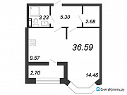 1-комнатная квартира, 36.6 м², 10/13 эт. Санкт-Петербург