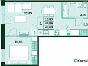 1-комнатная квартира, 47 м², 14/15 эт. Санкт-Петербург