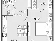 1-комнатная квартира, 61.1 м², 2/6 эт. Санкт-Петербург