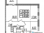 2-комнатная квартира, 49.7 м², 5/18 эт. Санкт-Петербург