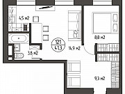 2-комнатная квартира, 39.6 м², 2/5 эт. Москва