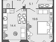 1-комнатная квартира, 52.6 м², 4/8 эт. Санкт-Петербург