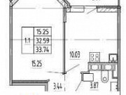 1-комнатная квартира, 33 м², 7/12 эт. Санкт-Петербург