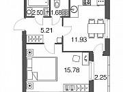 1-комнатная квартира, 37.1 м², 3/4 эт. Токсово