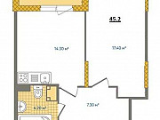 1-комнатная квартира, 45.2 м², 7/17 эт. Самара