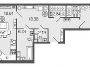 2-комнатная квартира, 79.3 м², 4/8 эт. Санкт-Петербург