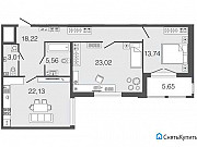 2-комнатная квартира, 85.8 м², 5/8 эт. Санкт-Петербург