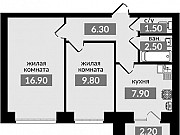 2-комнатная квартира, 47.3 м², 4/4 эт. Михайловск