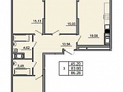 3-комнатная квартира, 86.3 м², 5/17 эт. Санкт-Петербург