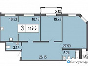 3-комнатная квартира, 119.8 м², 5/8 эт. Санкт-Петербург