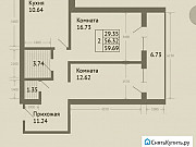 2-комнатная квартира, 59.7 м², 4/5 эт. Ярославль