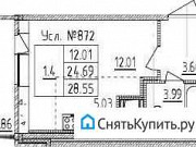 Студия, 28.6 м², 23/24 эт. Санкт-Петербург