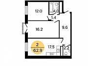 2-комнатная квартира, 63 м², 14/29 эт. Москва