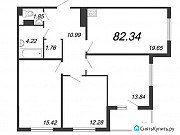 3-комнатная квартира, 82.3 м², 2/5 эт. Санкт-Петербург