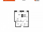 1-комнатная квартира, 34.8 м², 2/22 эт. Москва