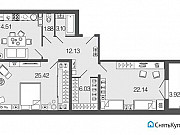 2-комнатная квартира, 85.3 м², 6/8 эт. Санкт-Петербург