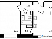 1-комнатная квартира, 43.5 м², 15/25 эт. Москва