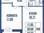 1-комнатная квартира, 40.6 м², 4/8 эт. Санкт-Петербург