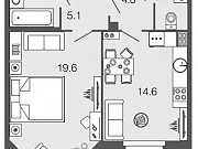 1-комнатная квартира, 53.1 м², 5/8 эт. Санкт-Петербург