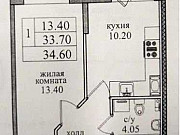 1-комнатная квартира, 34.6 м², 14/26 эт. Санкт-Петербург