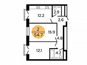 2-комнатная квартира, 53.7 м², 14/29 эт. Москва